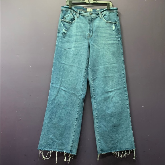 Kensie Denim - Kensie Blue Flare Wide Leg Jeans